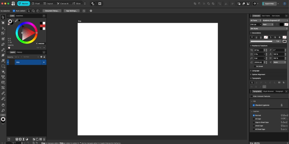How To Create a Drip Effect in Affinity(Vector Studio) Drip Step 01 P2
