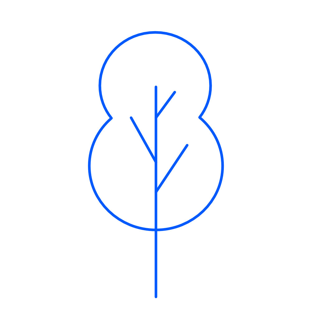 How to Create a Mono-Line Cityscape in Affinity Vector Studio. A Follow-Along Tutorial Using Simple Shapes & Clean Lines. Trees 1e