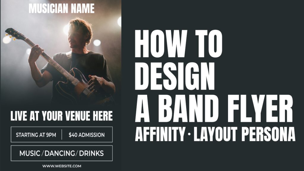 How to Design a Band Flyer in Affinity: Layout Persona (Follow-Along Tutorial) featured images