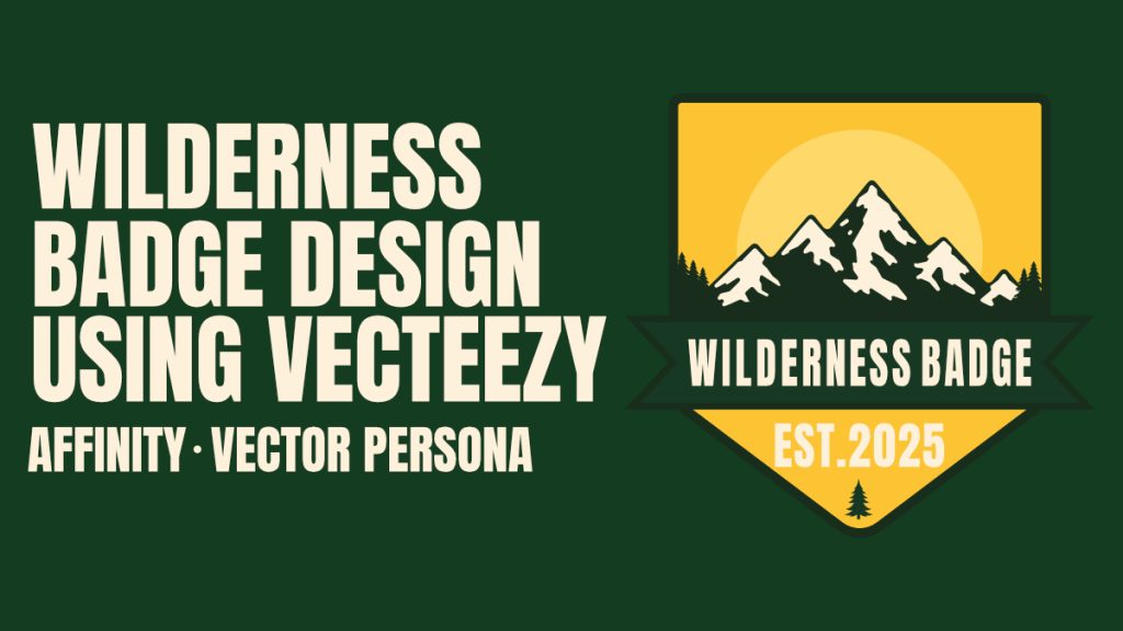 Create a Wilderness Badge Design Using Vecteezy Assets (Affinity: Vector Persona-Follow Along Tutorial) featured image